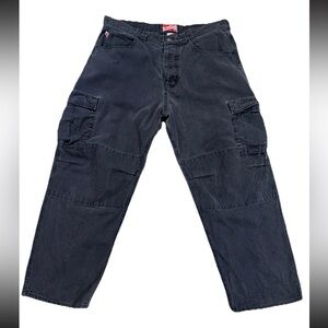 Vintage 90s Y2K Shortys Skateboards Fly Button Black Cargo Pants Canvas Skate XL